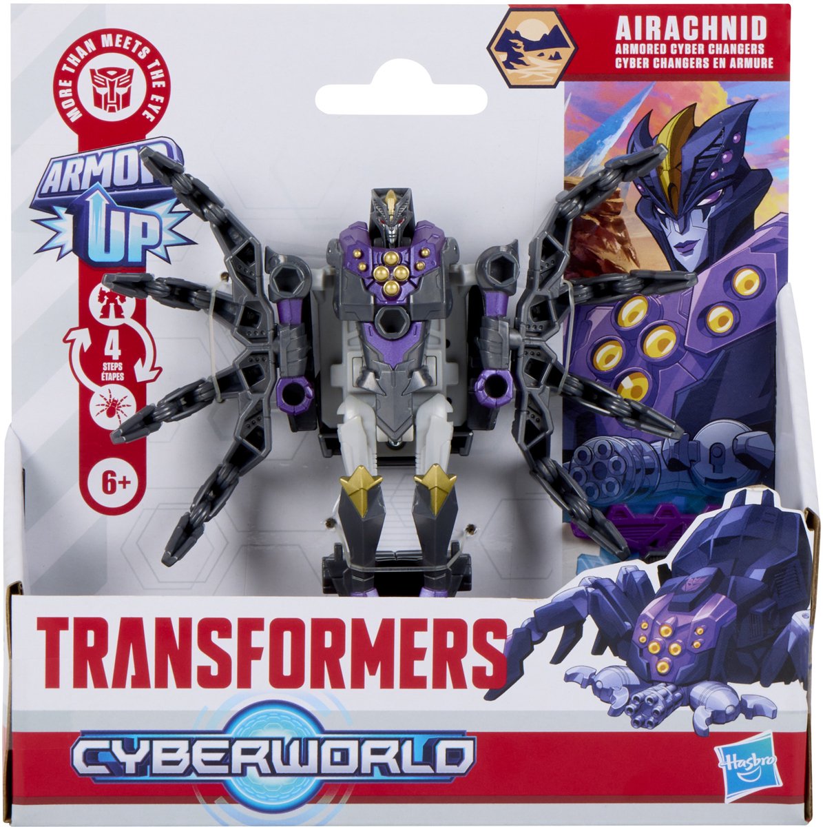 Transformers Cyberworld Armored Cyber Changers Airachnid – Actionfigur