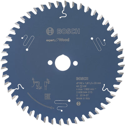 Bosch 2608644015 Kreissägeblatt Expert für Holz 160x20 - 48 Zähne