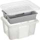 Sunware Nesta Aufbewahrungsbox 24l mit Einsatz – mit Deckel – transparent