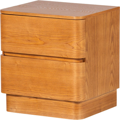 Woood Fejo Nachttisch mit Schubladen – MDF – braun – 43 x 40 x 34