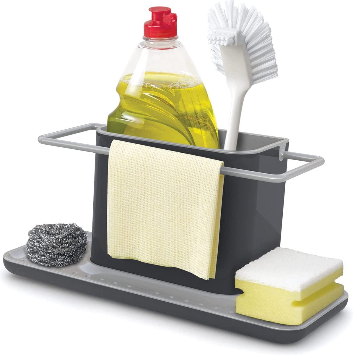 Joseph Joseph Caddy Spülbecken-Organizer – groß – Arbeitsplatten-Organizer – Grau