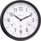 Nexttime Jasmine – Wetterstation-Wanduhr – 23,5 cm – Metall – Weiß – wetterfest