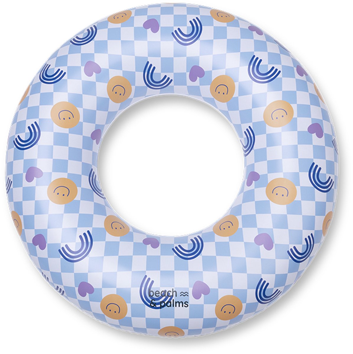 Swim Essentials Strandpalmen – Schwimmbad – ø90 cm – mehrfarbig – Regenbogen-Smileys – Kind