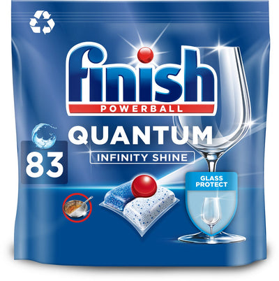 Finish Quantum Infinity Shine Spülmaschinentabs – 83 Kapseln – vierteljährliche Box