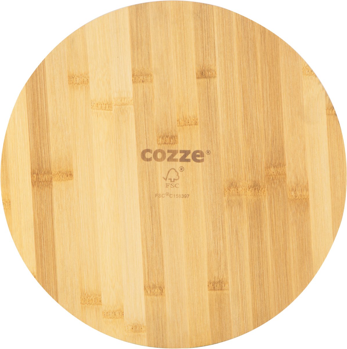 Cozze ® Pizzaschneidebrett ø350 x 12 mm Bambusholz