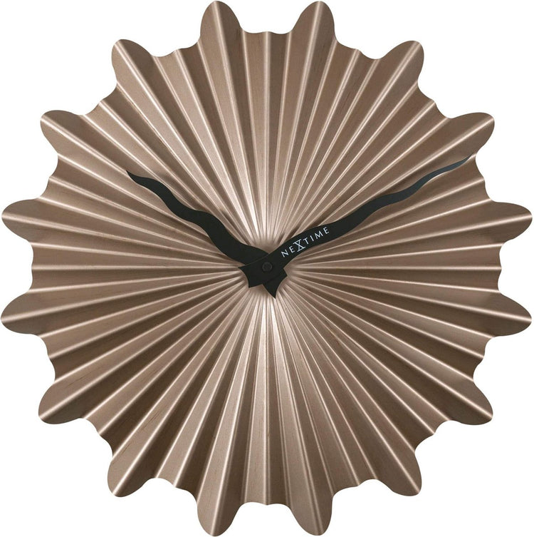 Nexttime sunny – Metallwanduhr – 40 cm – Metall – braun – geräuschlos