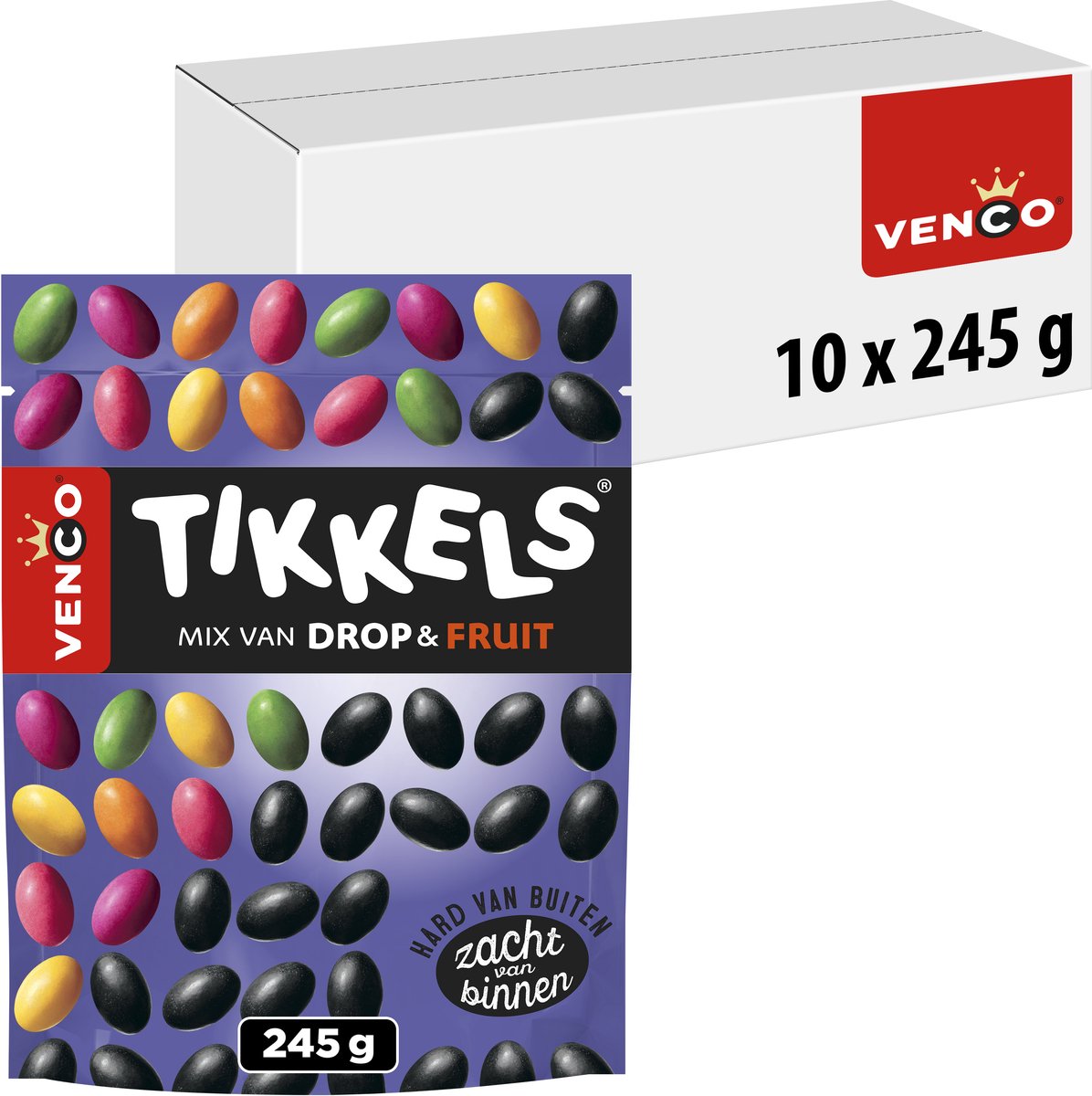 Venco Tikkels Lakritzfruchtbeutel (10x 245g)