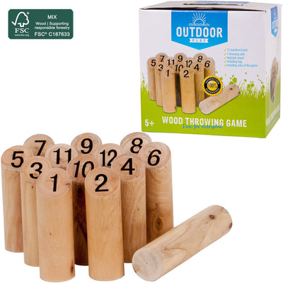Outdoor-Wurfspiel aus Holz FSC mit Tragetasche für Outdoor-Spaß.