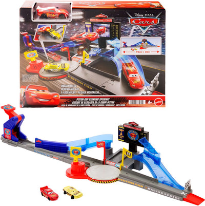 Disney Pixar Cars Mattel Cars Spielzeug-Rennstrecken-Kolbenbecher-Stunting-Speedway-Set.