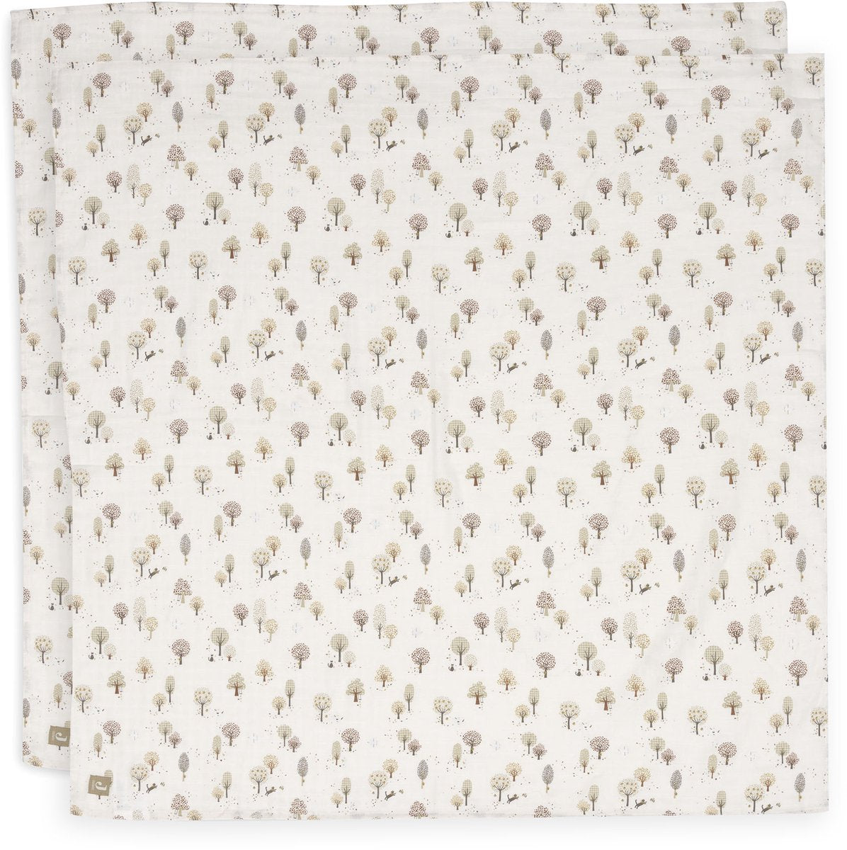 Jollein hydrophiles Tuch groß – 115 x 115 cm – kleiner Park – 2 Stück