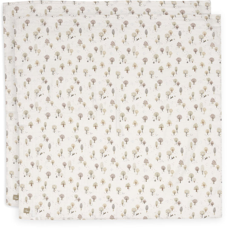 Jollein hydrophiles Tuch groß – 115 x 115 cm – kleiner Park – 2 Stück