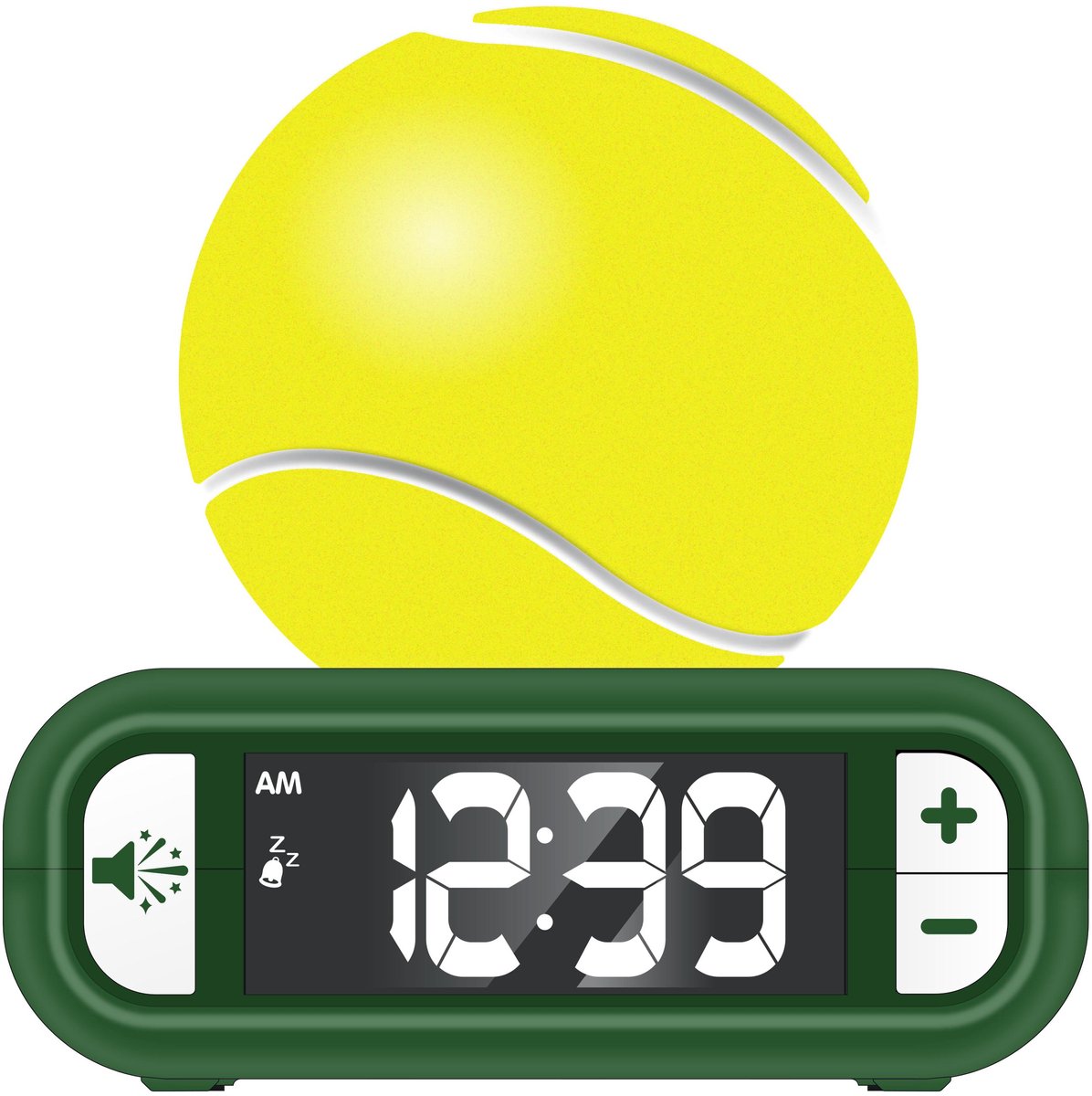 Lexibook Tennis-Nachtlichtwecker mit Geräuschen