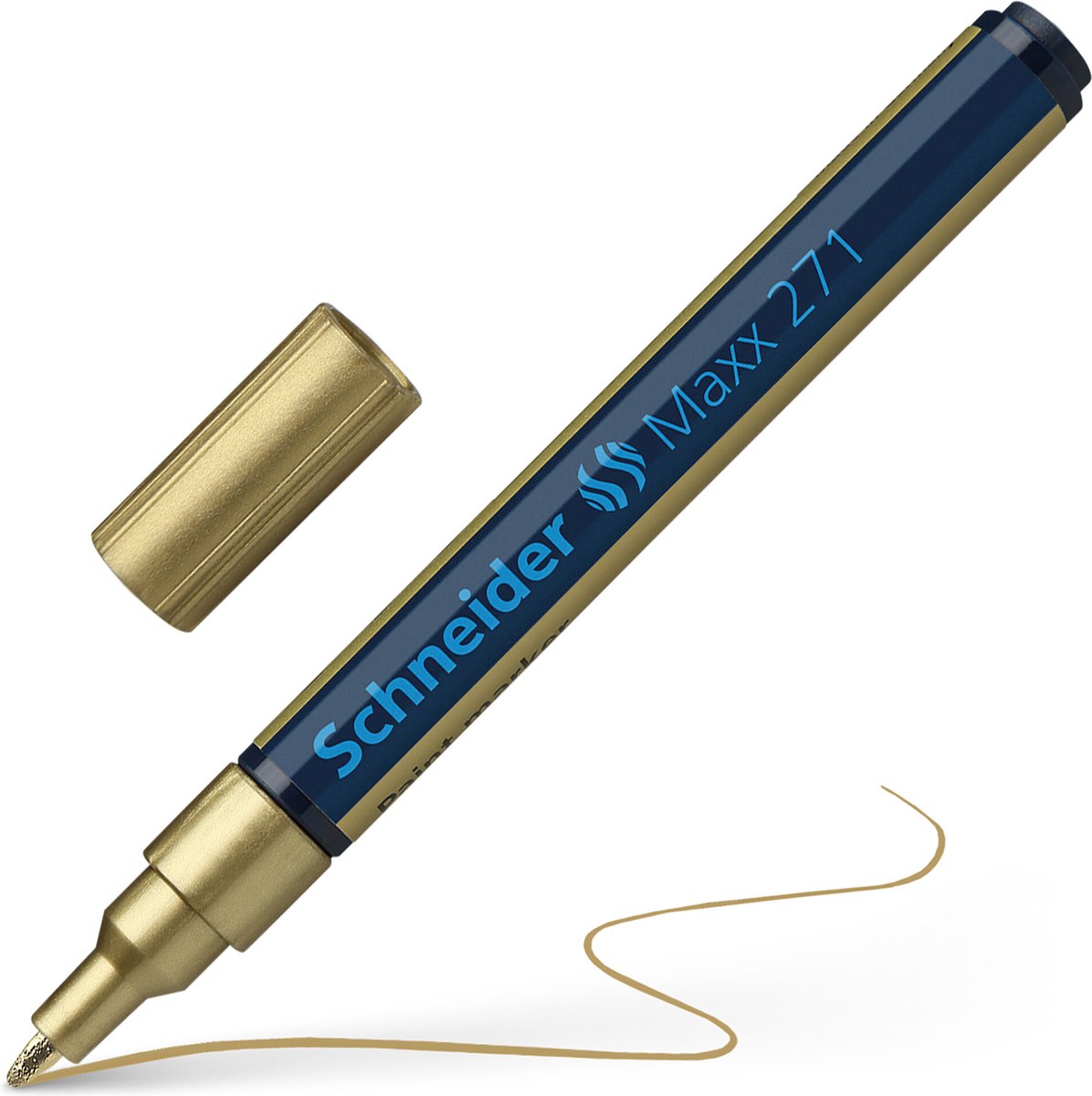 Schneider Schreibgeräte Schneider Paint Marker - Maxx 271 - Strichstärke 1-2 mm - Gold - Lackstift - S-127153
