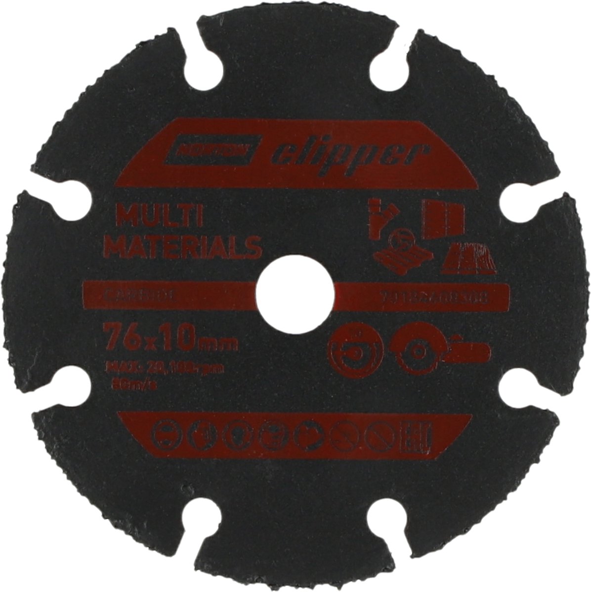Norton Clipper Multi Materials – Hartmetall-Trennscheibe – 76 mm – für den Winkelschleifer