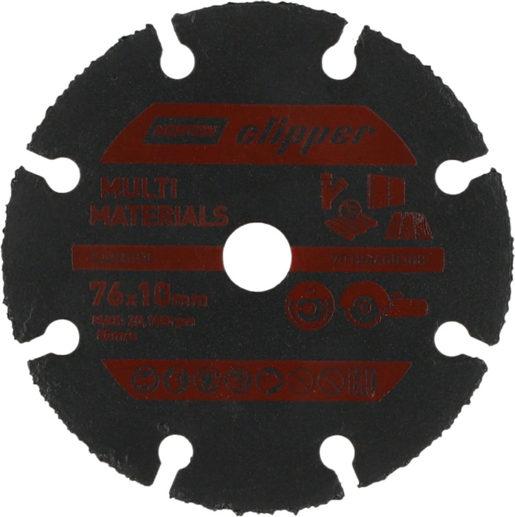 Norton Clipper Multi Materials – Hartmetall-Trennscheibe – 76 mm – für den Winkelschleifer