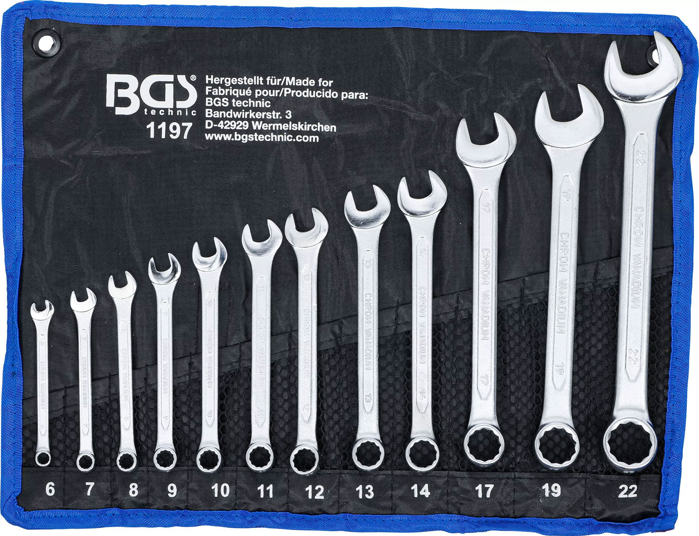 BGS Technic Ringmaulschlüssel-Satz SW 6 - 22 mm 12-tlg.