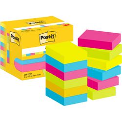 Selbstklebende Haftnotizen Post-it 653-tfen, mehrfarbig, 100-Blatt-Block, Packung mit 12 Blöcken