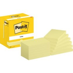 Selbstklebende Haftnotizen Post-it 655-cy 76x127mm einfarbig gelb