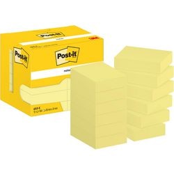 Selbstklebende Haftnotizen Post-it 653-e 38x51mm einfarbig gelb