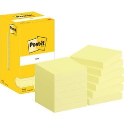 Selbstklebende Haftnotizen Post-it 654-cy 76x76mm einfarbig gelb