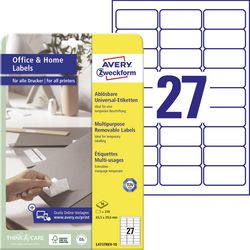 Multifunktionale Etiketten Avery L4737Rev-10 Papier weiß