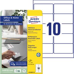 Multifunktionale Etiketten Avery L4744Rev-10 Papier weiß