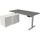 Kerkmann Sitz-Steh-Schreibtisch 10222912 Melamin; Stahlgraphit; Silber