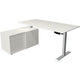 Kerkmann Sitz-Steh-Schreibtisch 10220910 Melamin; Stahlsilber; weiß