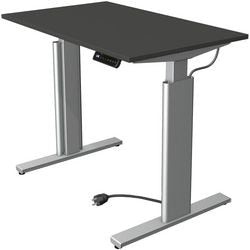 Kerkmann Sitz-Steh-Schreibtisch 10231413 Spanplatte anthrazit, silber