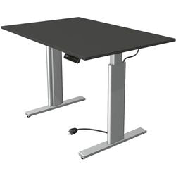 Kerkmann Sitz-Steh-Schreibtisch 10231913 Spanplatte anthrazit, silber