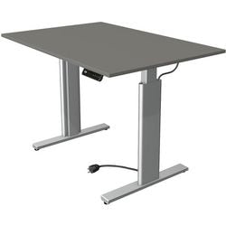 Kerkmann Sitz-Steh-Schreibtisch 10231812 Graphit-Spanplatte, Silber