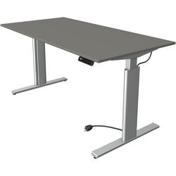 Kerkmann Sitz-Steh-Schreibtisch 10232812 Graphit-Spanplatte, Silber