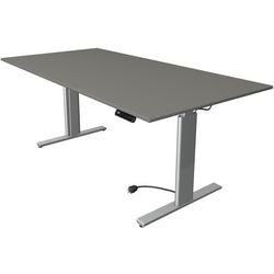 Kerkmann Sitz-Steh-Schreibtisch 10233812 Graphit-Spanplatte, Silber