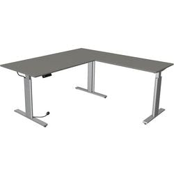 Kerkmann Sitz-Steh-Schreibtisch 10234312 Graphit-Spanplatte, Silber
