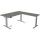 Kerkmann Sitz-Steh-Schreibtisch 10234312 Graphit-Spanplatte, Silber