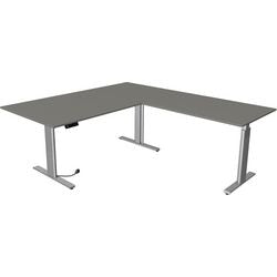 Kerkmann Sitz-Steh-Schreibtisch 10235812 Graphit-Spanplatte, Silber