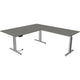 Kerkmann Sitz-Steh-Schreibtisch 10235812 Graphit-Spanplatte, Silber