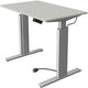 Kerkmann Sitz-Steh-Schreibtisch 10231111 Spanplatte hellgrau, silber