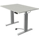 Kerkmann Sitz-Steh-Schreibtisch 10231611 Spanplatte hellgrau, silber