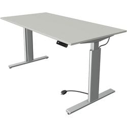 Kerkmann Sitz-Steh-Schreibtisch 10232611 Spanplatte hellgrau, silber
