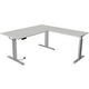 Kerkmann Sitz-Steh-Schreibtisch 10234111 Spanplatte hellgrau, silber