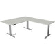 Kerkmann Sitz-Steh-Schreibtisch 10235611 Spanplatte hellgrau, silber