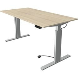 Kerkmann Sitz-Steh-Schreibtisch 10232750 Spanplatte Ahorn, silber