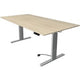 Kerkmann Sitz-Steh-Schreibtisch 10233750 Spanplatte Ahorn, silber