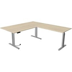 Kerkmann Sitz-Steh-Schreibtisch 10235750 Spanplatte Ahorn, silber