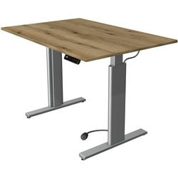 Kerkmann Sitz-Steh-Schreibtisch 10231555 Spanplatte Eiche, Silber