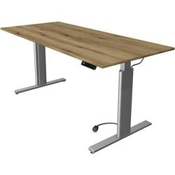Kerkmann Sitz-Steh-Schreibtisch 10233055 Spanplatte Eiche, Silber