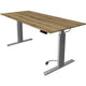 Kerkmann Sitz-Steh-Schreibtisch 10233055 Spanplatte Eiche, Silber