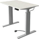 Kerkmann Sitz-Steh-Schreibtisch 10231010 Spanplatte weiß, silber
