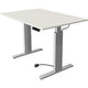 Kerkmann Sitz-Steh-Schreibtisch 10231510 Spanplatte weiß, silber